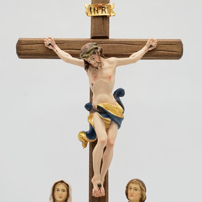 【现货】木雕 十字架与两位爱徒12/28cm Catholic religious art