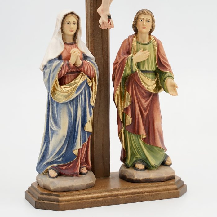 【现货】木雕 十字架与两位爱徒12/28cm Catholic religious art