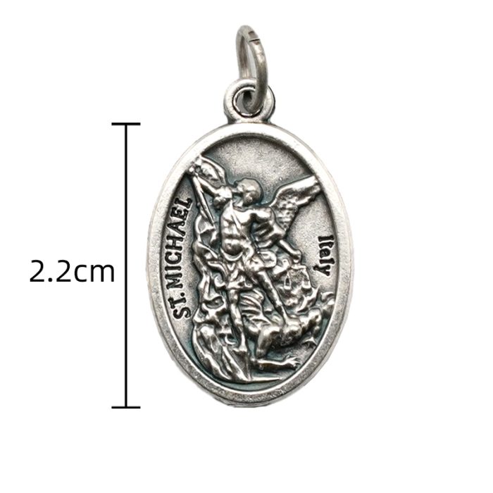 DIY小吊牌-总领天使圣弥额尔+护守天使-锌合金-2.2cm Catholic religious art