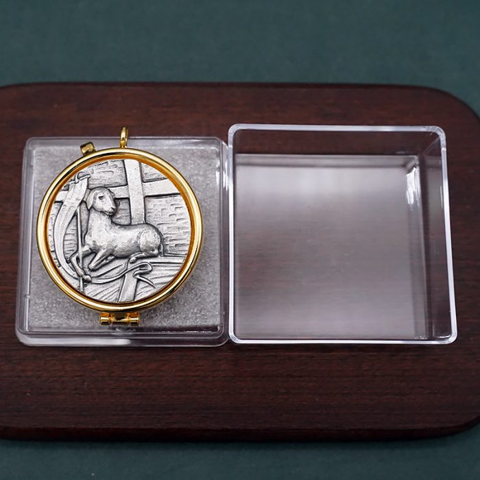 【现货】便携圣体盒-羔羊图案-直径5cm Catholic religious art