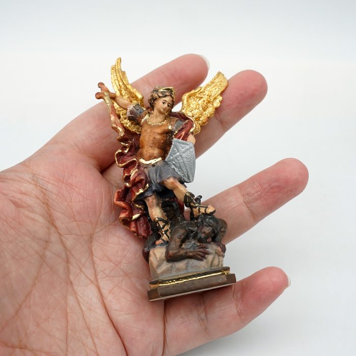 【现货】木雕 弥额尔总领天使9厘米 Catholic religious art