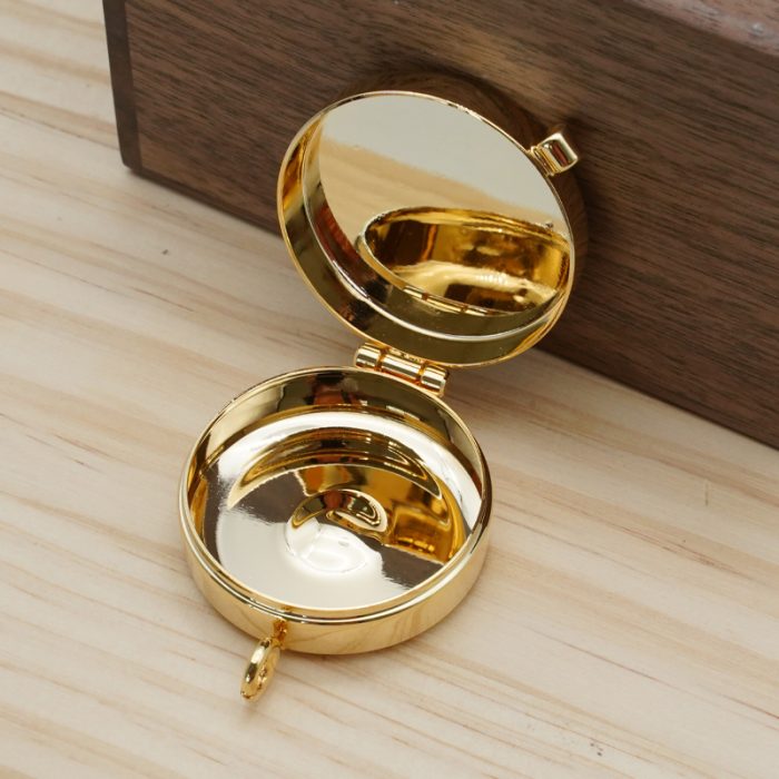 【现货】便携圣体盒-十字架图案-4.2x5.5cm Catholic religious art