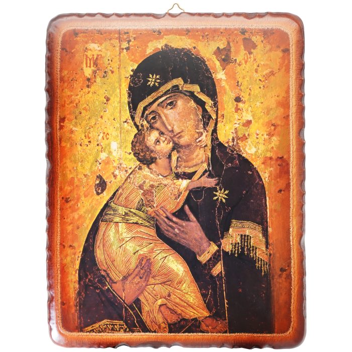 方形木版画-粗糙木版-带印刷图案-9种-27x22cm Catholic religious art