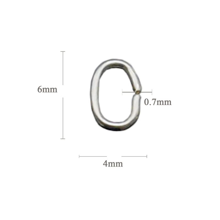 开口环-椭圆形-开口环 0.7X4X6MM 银色（100个） Catholic religious art