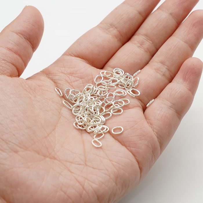 开口环-椭圆形-开口环 0.7X4X6MM 银色（100个） Catholic religious art