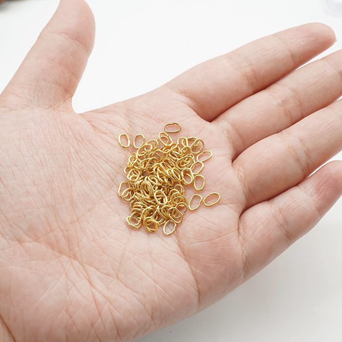 开口环-椭圆形-开口环 0.7X4X6MM 金色（100个） Catholic religious art