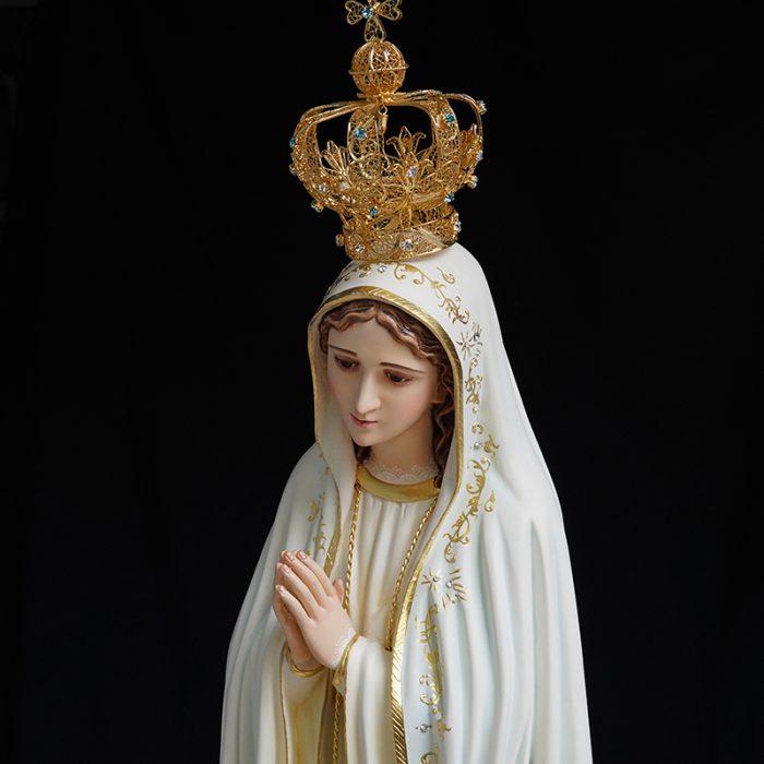 【现货】葡萄牙木雕-法蒂玛圣母-带珊瑚-60厘米 Catholic religious art