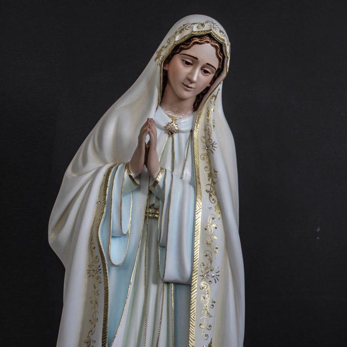 【现货】葡萄牙木雕-法蒂玛圣母-带鸽子-60厘米 Catholic religious art