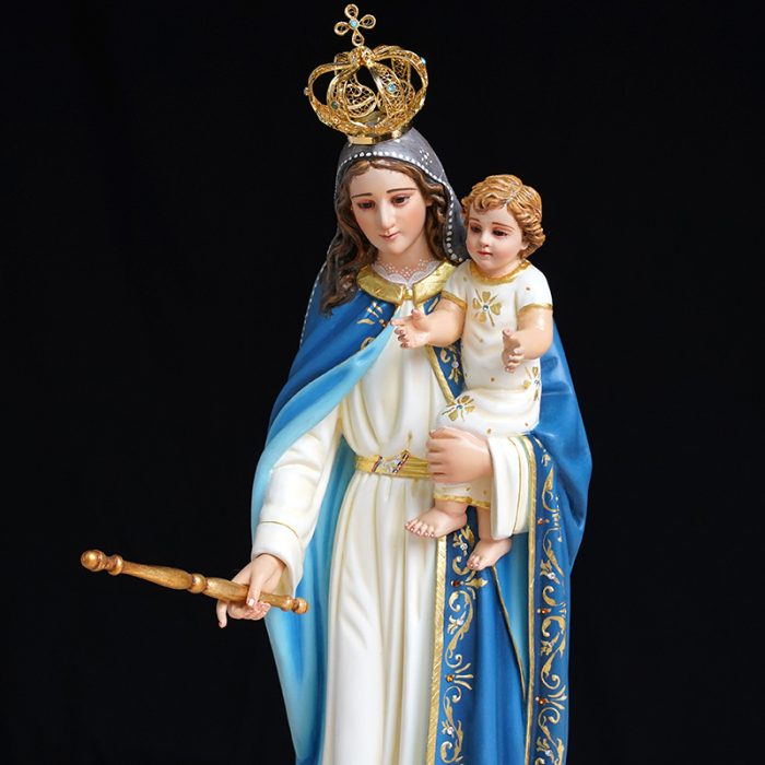 【现货】葡萄牙木雕-玫瑰圣母-60厘米 Catholic religious art