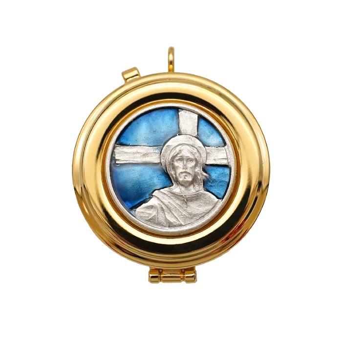 【现货】便携圣体盒-珐琅"试观此人"-直径5cm Catholic religious art