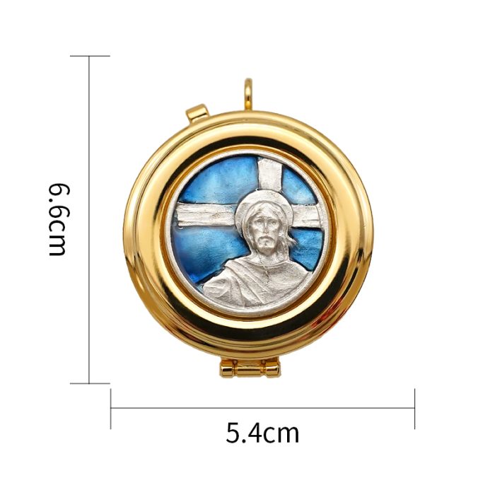 【现货】便携圣体盒-珐琅"试观此人"-直径5cm Catholic religious art