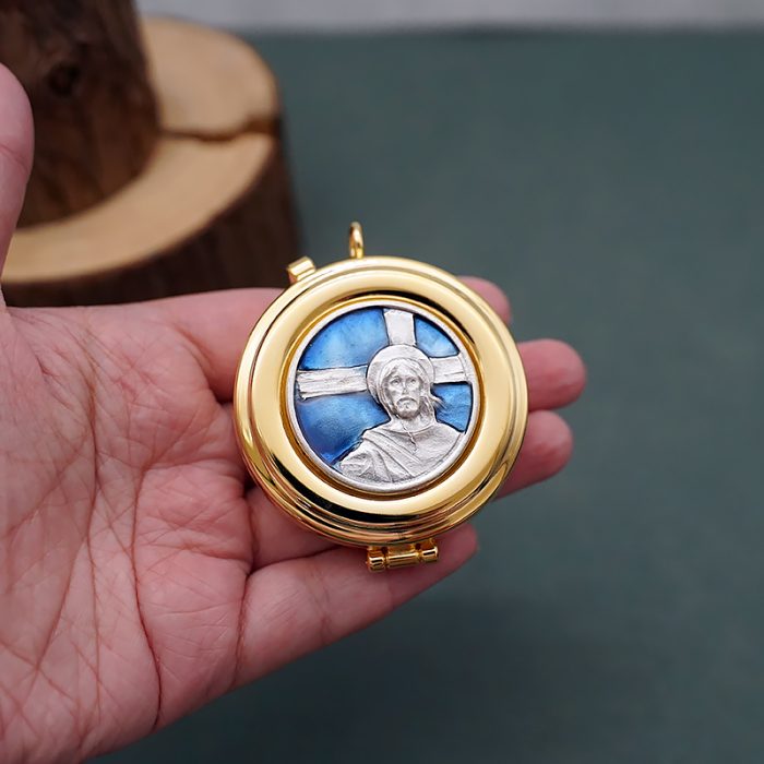 【现货】便携圣体盒-珐琅"试观此人"-直径5cm Catholic religious art