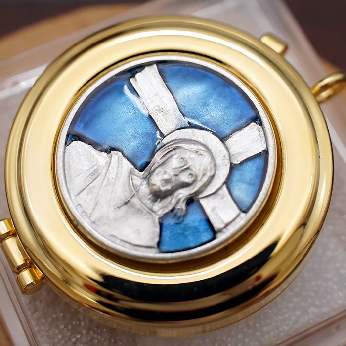 【现货】便携圣体盒-珐琅"试观此人"-直径5cm Catholic religious art
