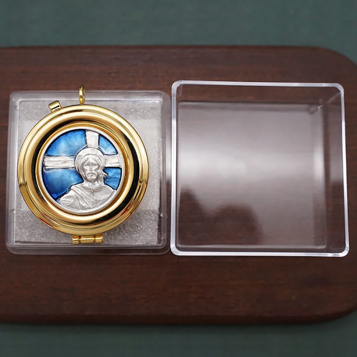 【现货】便携圣体盒-珐琅"试观此人"-直径5cm Catholic religious art