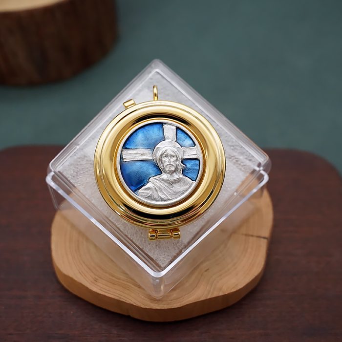 【现货】便携圣体盒-珐琅"试观此人"-直径5cm Catholic religious art