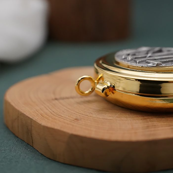 【现货】便携圣体盒- JHS与谷物图案-直径5cm Catholic religious art