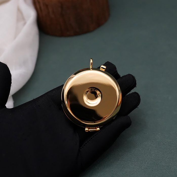 【现货】便携圣体盒- JHS与谷物图案-直径5cm Catholic religious art