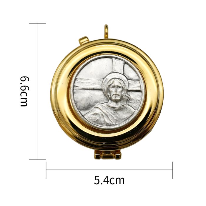 【现货】便携圣体盒- "试观此人"图案-直径5cm Catholic religious art