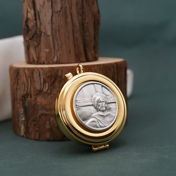 【现货】便携圣体盒- "试观此人"图案-直径5cm Catholic religious art