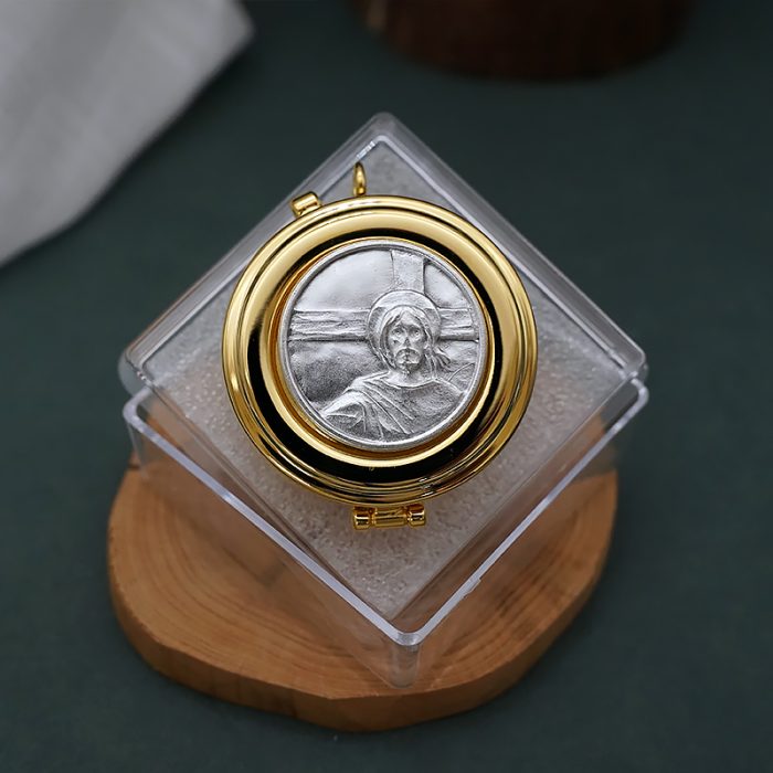 【现货】便携圣体盒- "试观此人"图案-直径5cm Catholic religious art