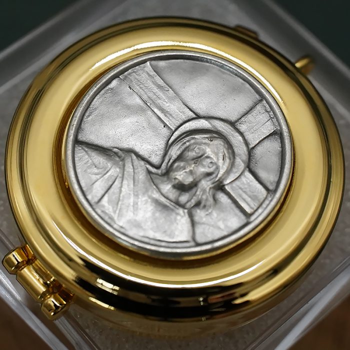 【现货】便携圣体盒- "试观此人"图案-直径5cm Catholic religious art