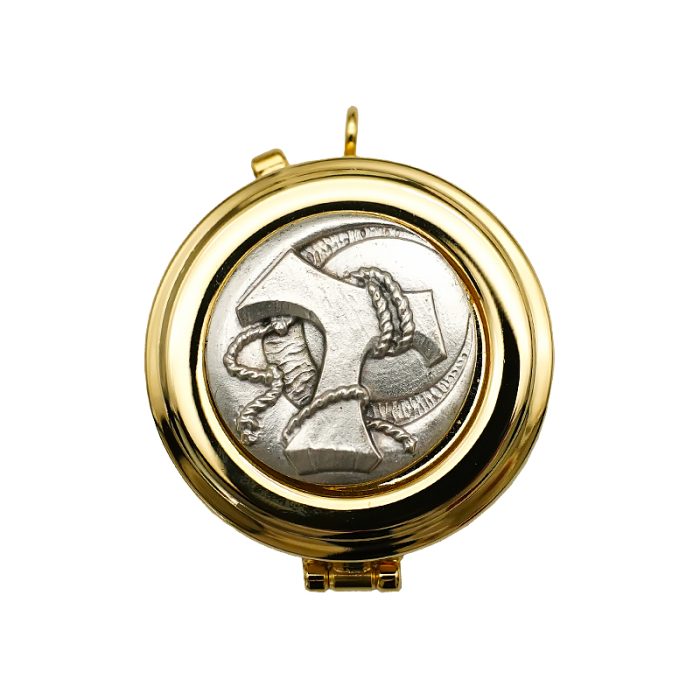 【现货】便携圣体盒- TAU符号-直径5cm Catholic religious art