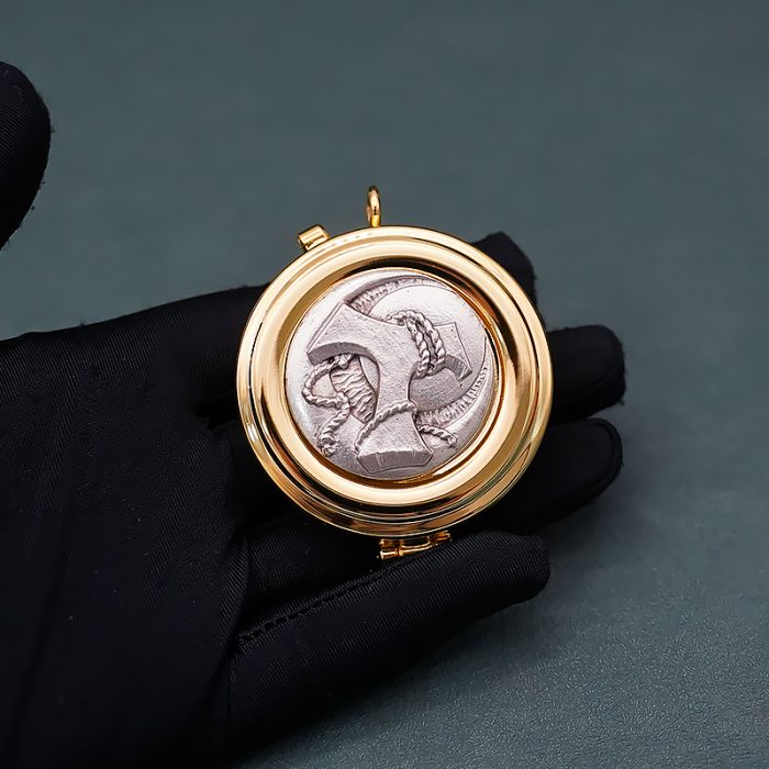 【现货】便携圣体盒- TAU符号-直径5cm Catholic religious art