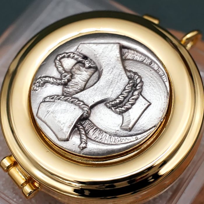 【现货】便携圣体盒- TAU符号-直径5cm Catholic religious art