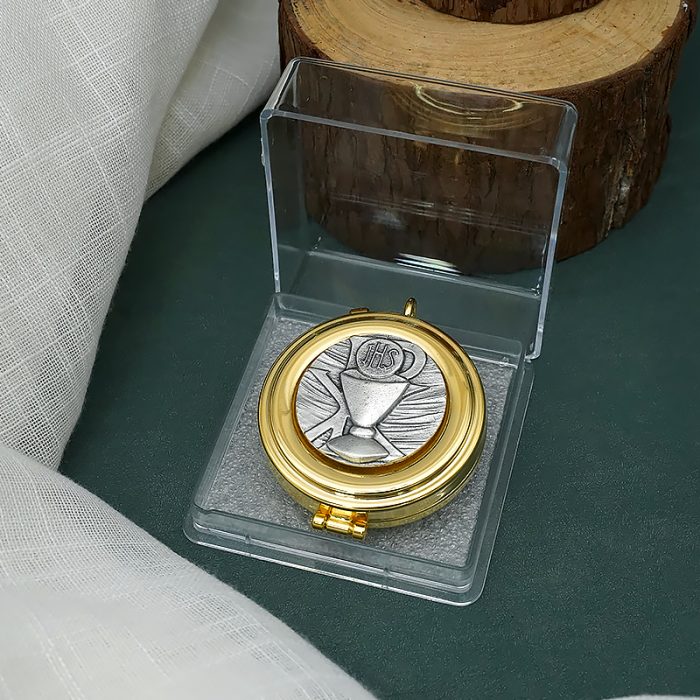 【现货】便携圣体盒-圣爵和平符号-直径5cm Catholic religious art
