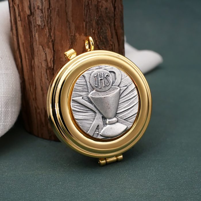 【现货】便携圣体盒-圣爵和平符号-直径5cm Catholic religious art