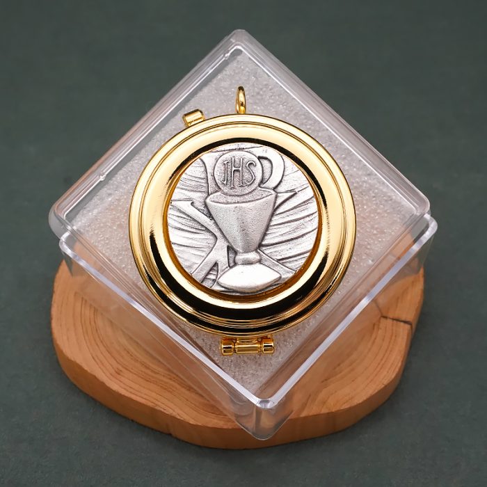 【现货】便携圣体盒-圣爵和平符号-直径5cm Catholic religious art