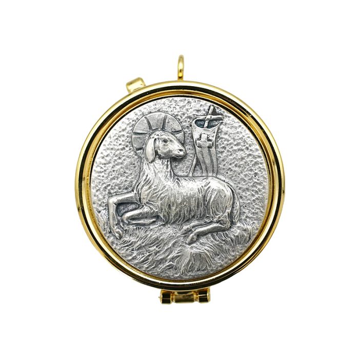 【现货】便携圣体盒-"羔羊"-直径5cm Catholic religious art