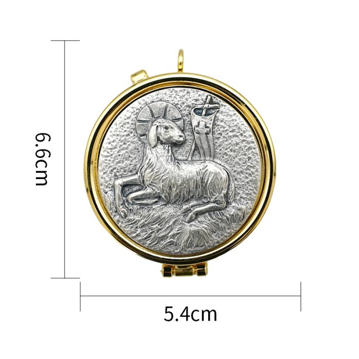 【现货】便携圣体盒-"羔羊"-直径5cm Catholic religious art