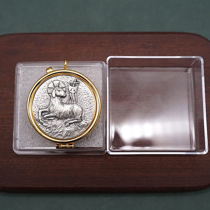 【现货】便携圣体盒-"羔羊"-直径5cm Catholic religious art