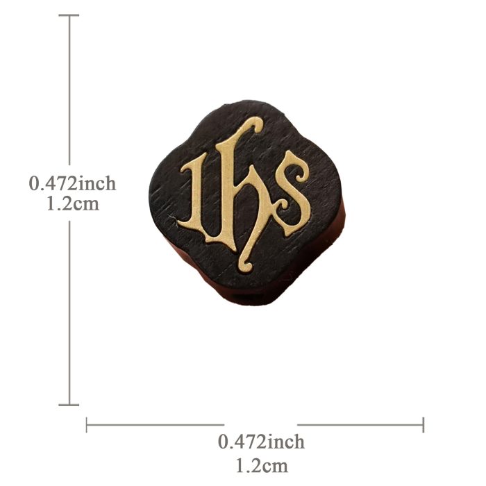 DIY双通-JHS-十字架-黄铜嵌木-黑檀木-1.2cm Catholic religious art