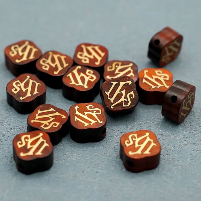 DIY双通-JHS-十字架-黄铜嵌木-紫檀木-1.2cm Catholic religious art