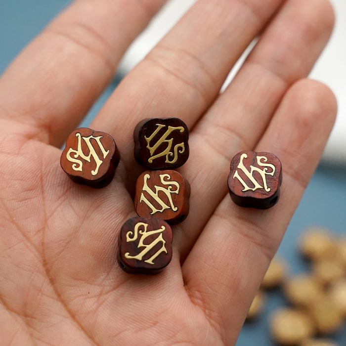 DIY双通-JHS-十字架-黄铜嵌木-紫檀木-1.2cm Catholic religious art