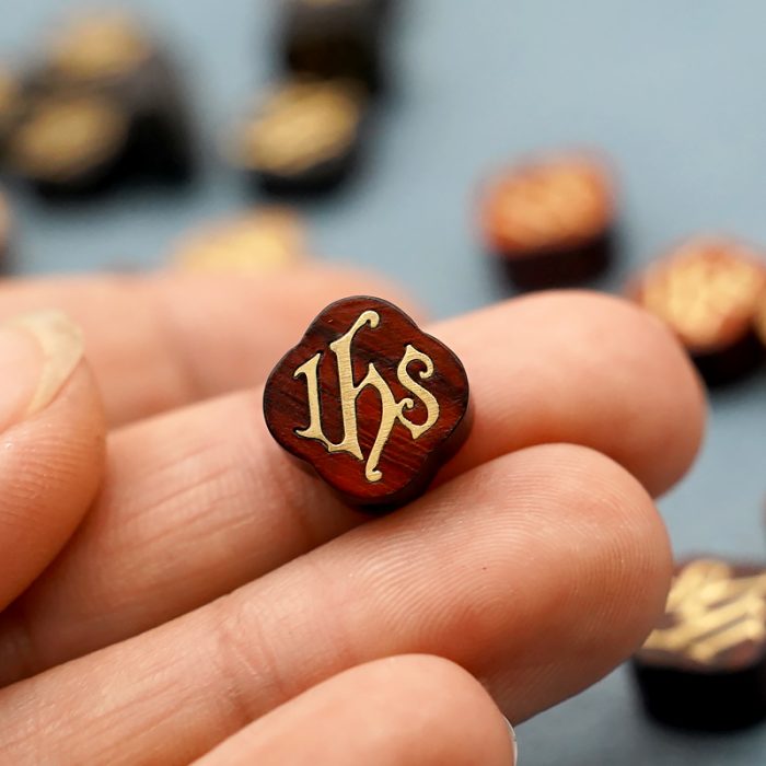 DIY双通-JHS-十字架-黄铜嵌木-紫檀木-1.2cm Catholic religious art