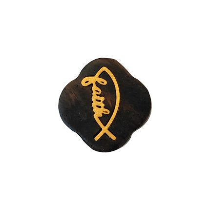 DIY双通-Faith鱼-黄铜嵌木-黑檀木-1.4cm