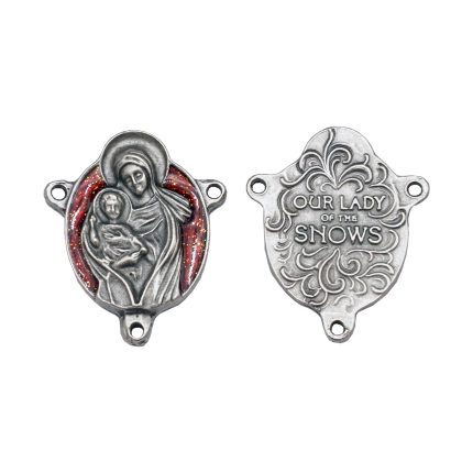 DIY三通-雪地圣母-锌合金-红色-2.3cm