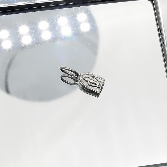 DIY小吊牌-显灵圣母-锌合金-0.9cm Catholic religious art