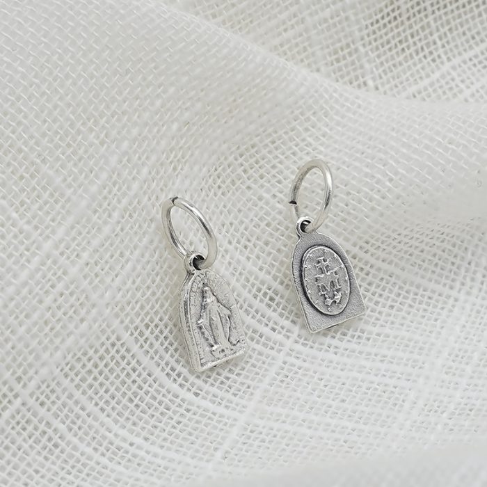 DIY小吊牌-显灵圣母-锌合金-0.9cm Catholic religious art