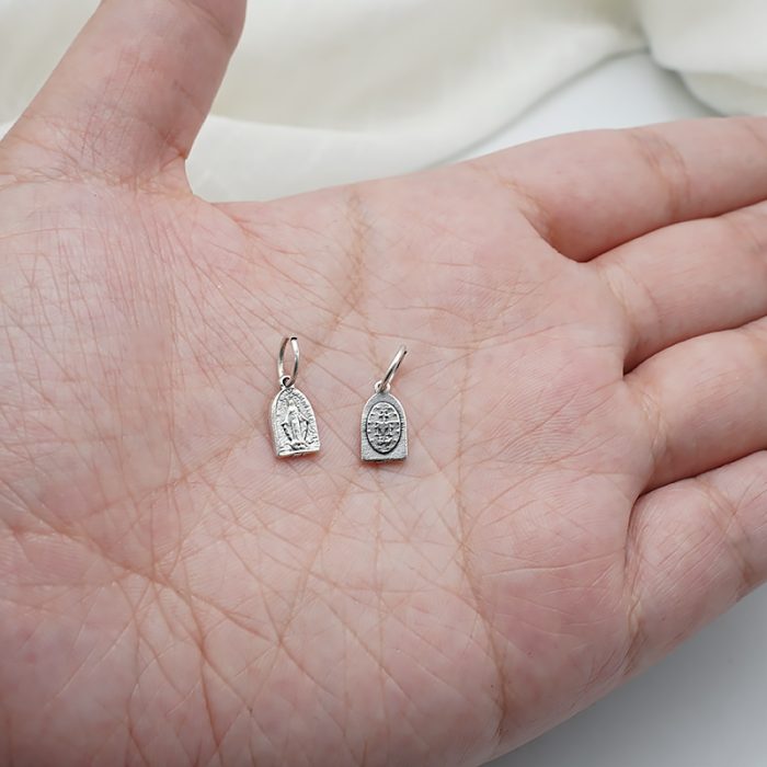 DIY小吊牌-显灵圣母-锌合金-0.9cm Catholic religious art