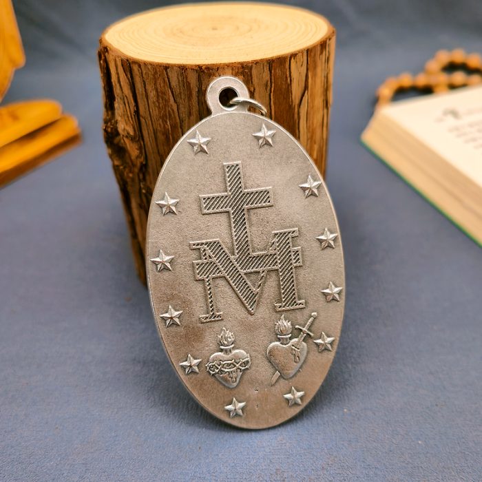 圣母显灵圣牌 合金 椭圆 8cm Catholic religious art