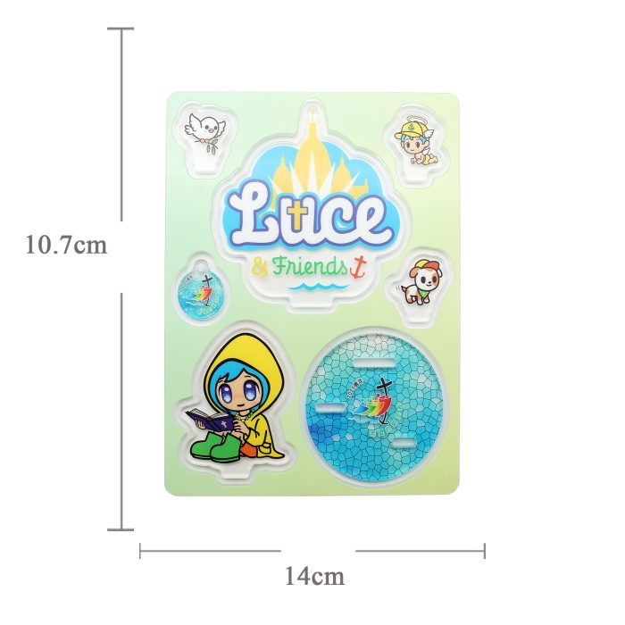 摆台-2025禧年-亚克力-黄衣看书吉祥物-14cm Catholic religious art