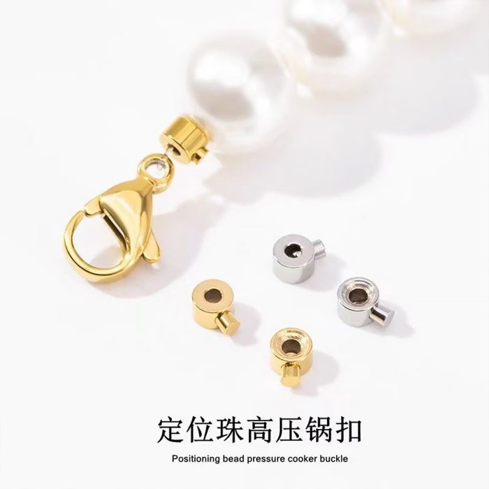 方形高压锅扣 3x2.5mm 铜镀铜镀白金 银色 单个 Catholic religious art