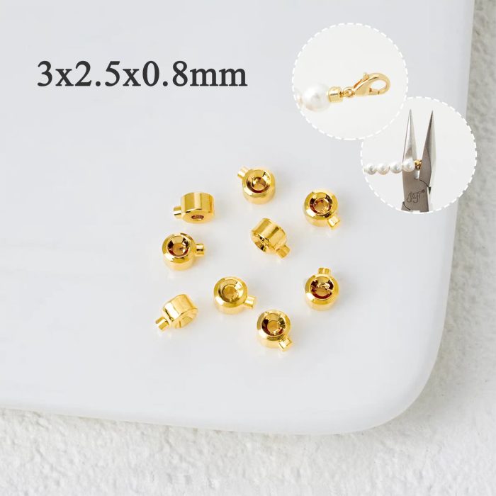 方形高压锅扣 3x2.5mm 铜镀18k金 金色 单个 Catholic religious art