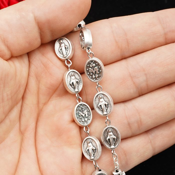 龙虾扣手链-圣母显灵-合金-黑十字架 Catholic religious art