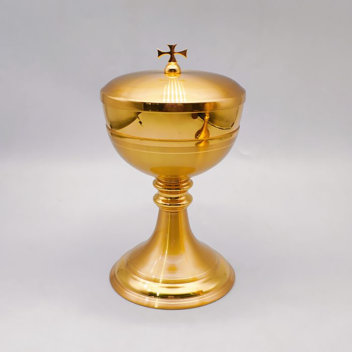 【现货】铜镀24k金-圣爵杯圣体盒套装20+21cm Catholic religious art