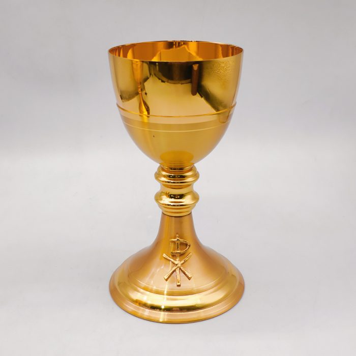 【现货】铜镀24k金-圣爵杯圣体盒套装20+21cm Catholic religious art